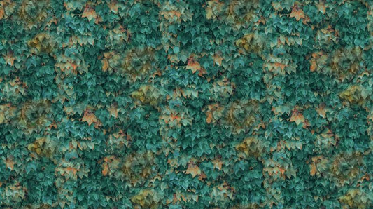 Autumn Breeze - Layered Leaves in Teal - Deborah Edwards & Melanie Samra - Northcott (Pre-order: May 2025)