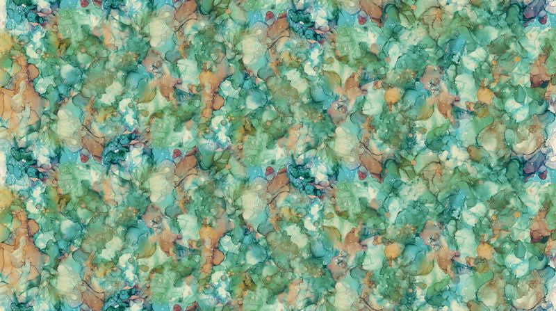 Autumn Breeze - Large Texture in Med Teal - Deborah Edwards & Melanie Samra - Northcott (Pre-order: May 2025)