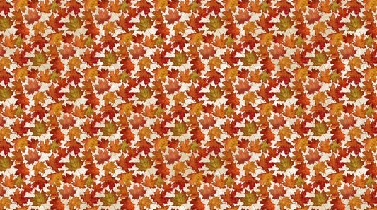 Oh Canada 13 - Large Leaves Beige Multi - Deborah Edwards - Northcott (Pre-order: May 2025)