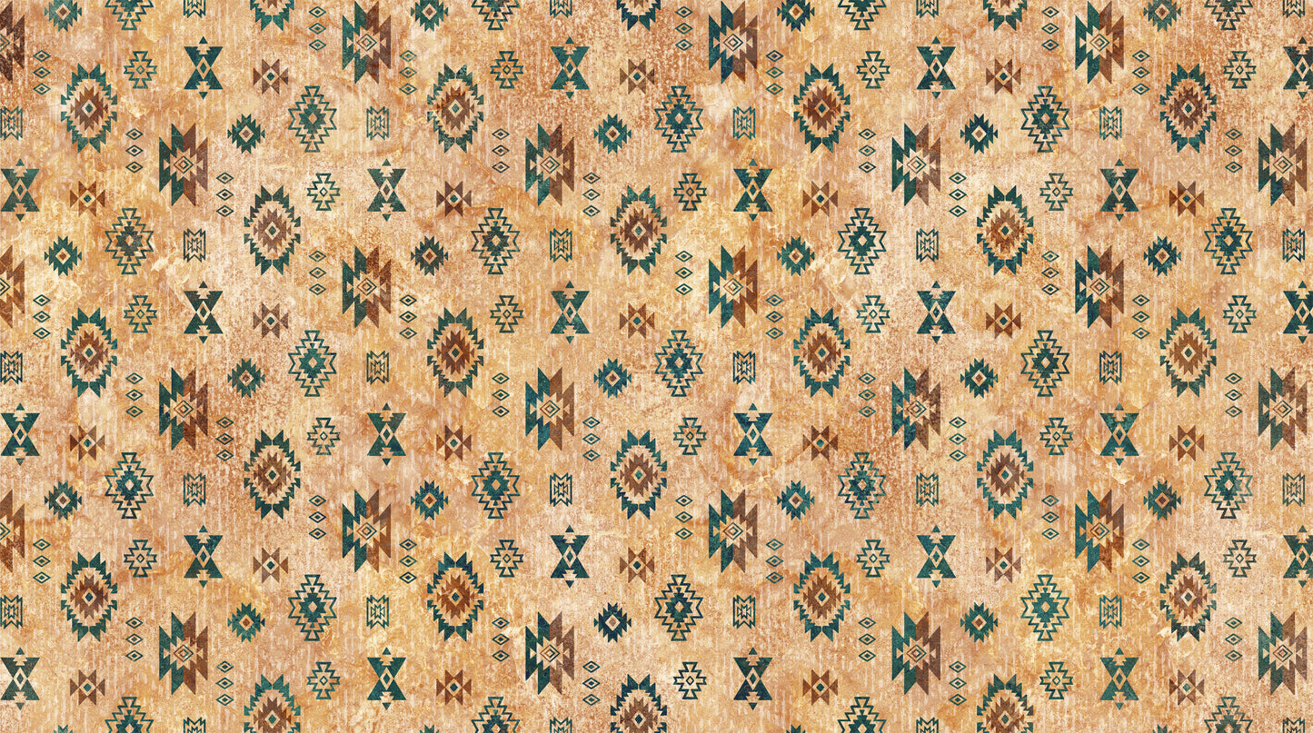 Sedona Spirit - Navaho Motif in Light Rust Multi - Linda Ludovico - Northcott (Pre-order: July 2025)