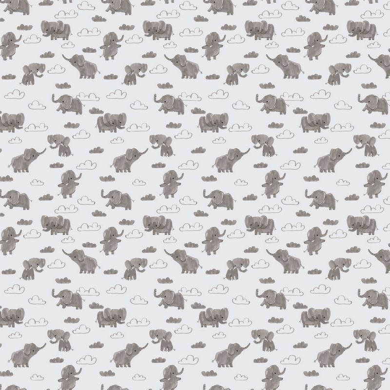 Lucky Day FLANNEL - Elephants in Grey - Jillian Phillips - FIGO (Northcott) (Pre-order: Jan 2025)