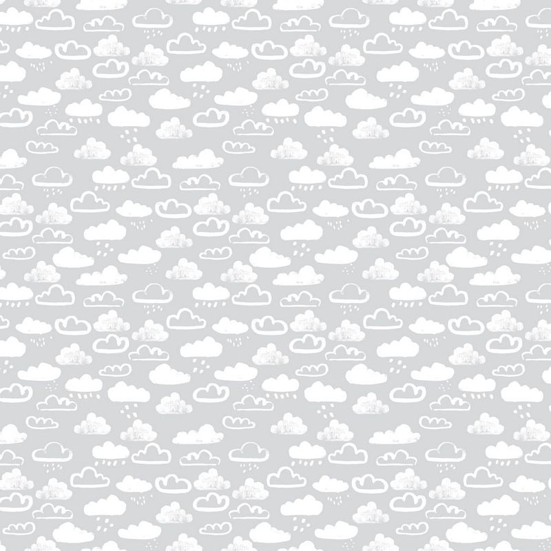 Lucky Day FLANNEL - Clouds in Grey - Jillian Phillips - FIGO (Northcott) (Pre-order: Apr 2025)