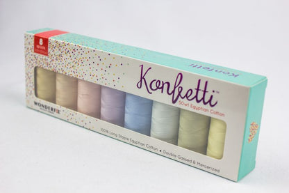 Konfetti 8 Pack - Iced Pastels - Cotton 50wt 547yd (500m) - WonderFil Specialty Threads (Pre-order: May 2025)