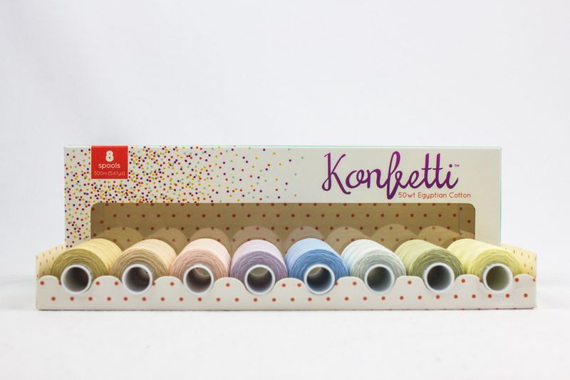 Konfetti 8 Pack - Iced Pastels - Cotton 50wt 547yd (500m) - WonderFil Specialty Threads (Pre-order: May 2025)