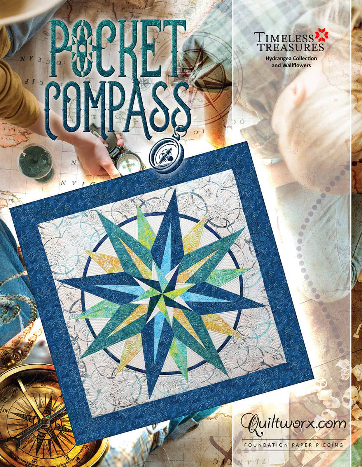 Pocket Compass Pattern (FPP) - Quiltworx (Pre-order: May 2025)