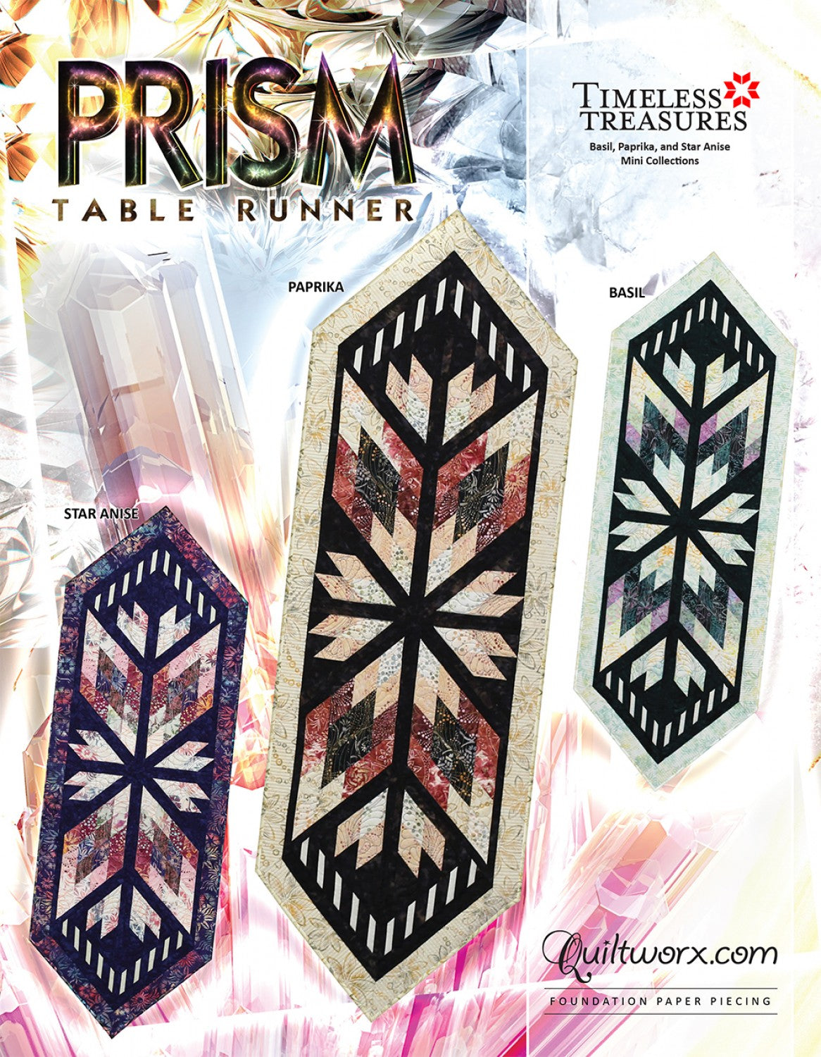 Prism Table Runner Pattern (FPP) - Quiltworx (Pre-order: May 2025)