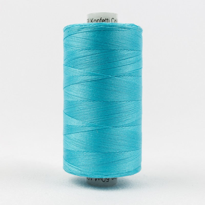 Konfetti - Medium Peacock Blue - Cotton 50wt 1094yd (1000m) - WonderFil Specialty Threads (Pre-order: Feb 2025)