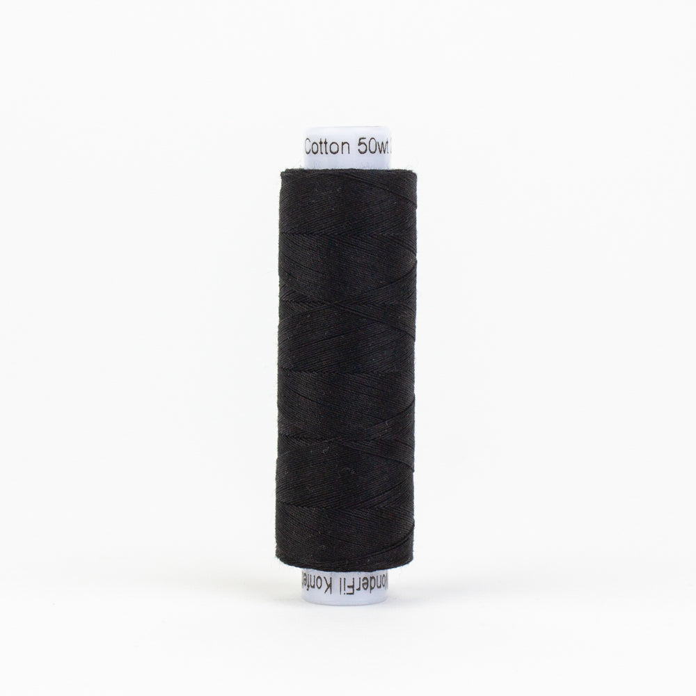 Konfetti - Black - Cotton 50wt 220yd (200m) - WonderFil Specialty Threads (Pre-order: Oct 2024)