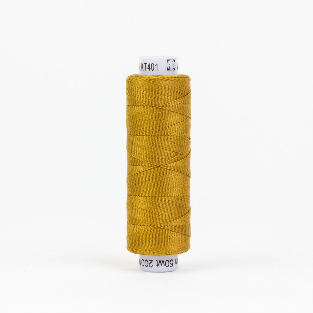 Konfetti - Dark Gold - Cotton 50wt 220yd (200m) - WonderFil Specialty Threads (Pre-order: Oct 2024)