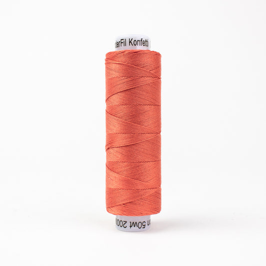 Konfetti - Salmon - Cotton 50wt 220yd (200m) - WonderFil Specialty Threads (Pre-order: Oct 2024)