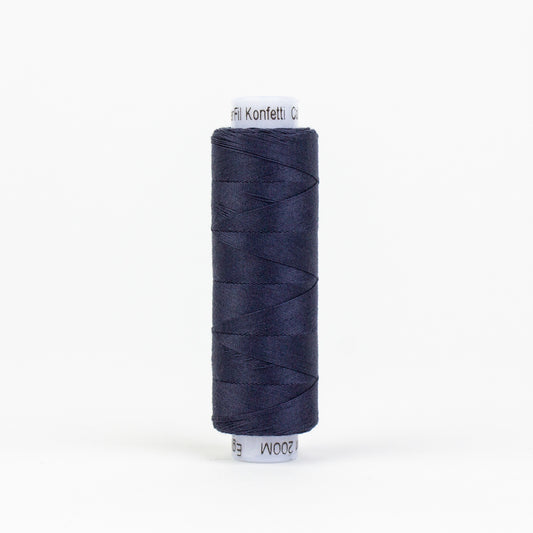 Konfetti - Dark Navy - Cotton 50wt 220yd (200m) - WonderFil Specialty Threads (Pre-order: Oct 2024)