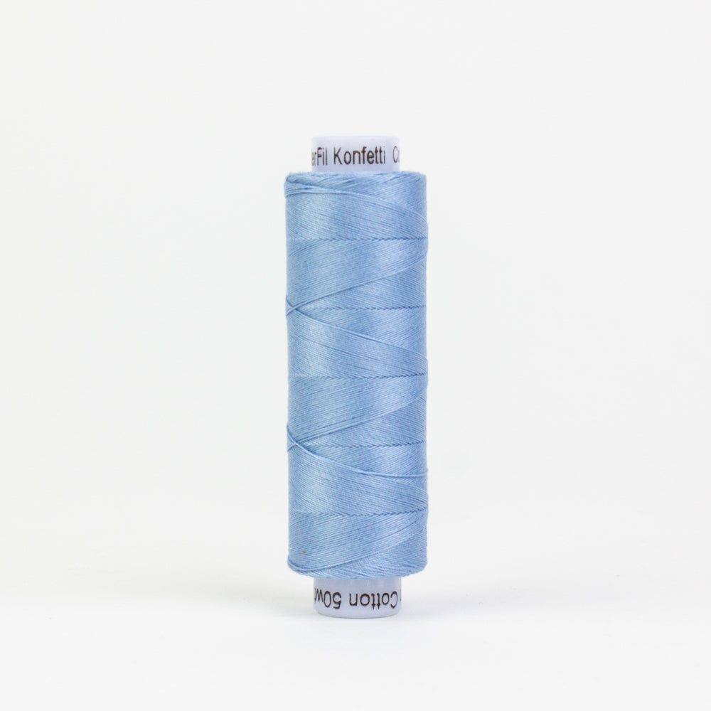 Konfetti - Sky Blue - Cotton 50wt 220yd (200m) - WonderFil Specialty Threads (Pre-order: Oct 2024)