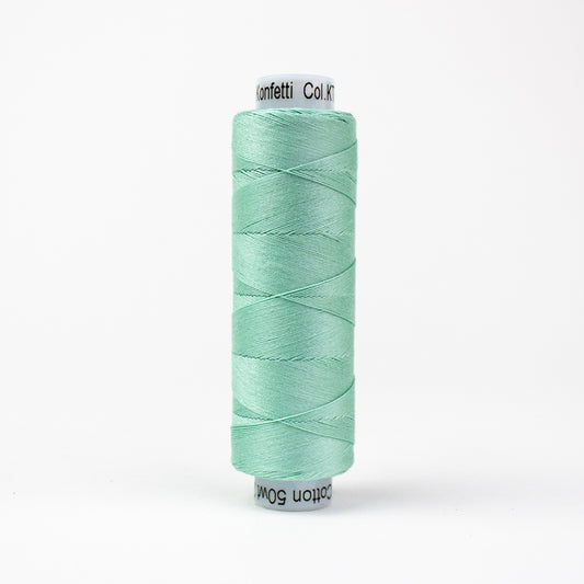 Konfetti - Seafoam - Cotton 50wt 220yd (200m) - WonderFil Specialty Threads (Pre-order: Oct 2024)