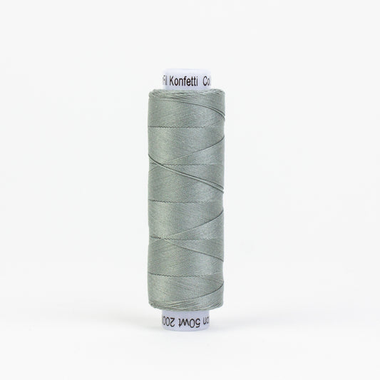 Konfetti - Light Grey - Cotton 50wt 220yd (200m) - WonderFil Specialty Threads (Pre-order: Oct 2024)