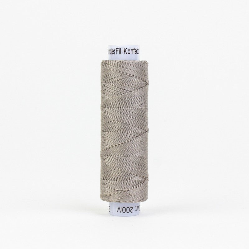 Konfetti - Sterling Grey - Cotton 50wt 220yd (200m) - WonderFil Specialty Threads (Pre-order: Oct 2024)