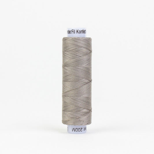 Konfetti - Sterling Grey - Cotton 50wt 220yd (200m) - WonderFil Specialty Threads (Pre-order: Oct 2024)