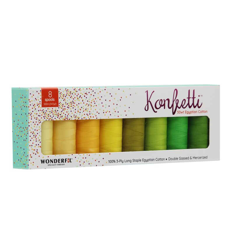 Konfetti 8 Pack - Key Lime Pie - Cotton 50wt 547yd (500m) - WonderFil Specialty Threads