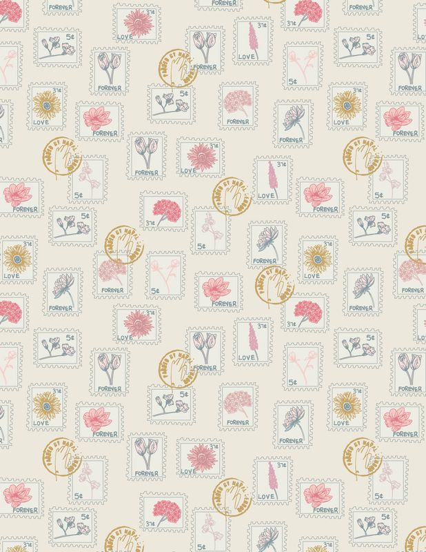 Love Letters - Floral Postage Pearl - Becca Plymale - Art Gallery Fabrics (Pre-order: Mar 2025)