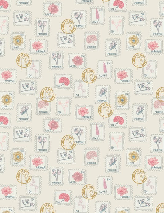 Love Letters - Floral Postage Pearl - Becca Plymale - Art Gallery Fabrics (Pre-order: Mar 2025)