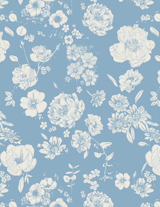 Potager - Flowers For Mom Porcelain - Sharon Holland - Art Gallery Fabrics (Pre-order: Feb 2025)