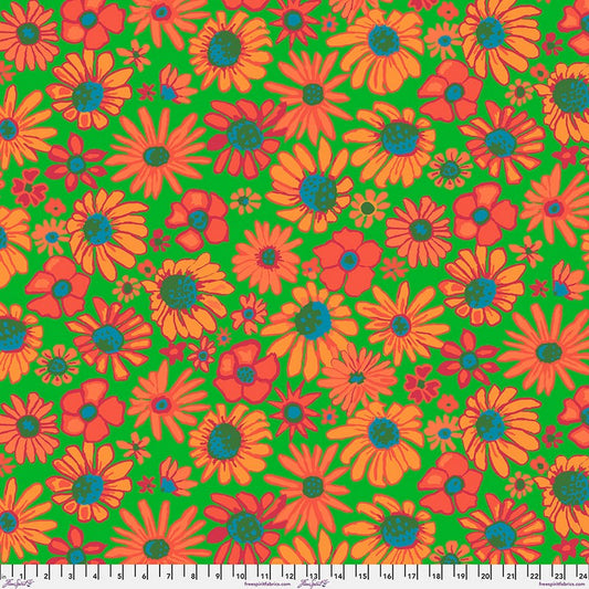 Kaffe Fassett Collective August 2024 - Bloomers in Green - Free Spirit (Pre-order: Sept 2024)