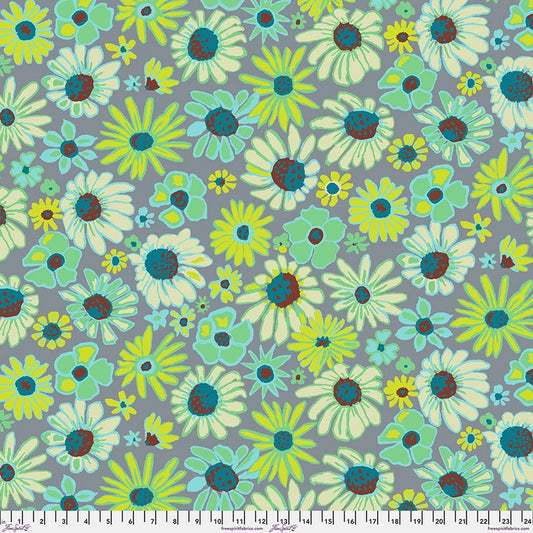 Kaffe Fassett Collective August 2024 - Bloomers in Grey - Free Spirit (Pre-order: Sept 2024)