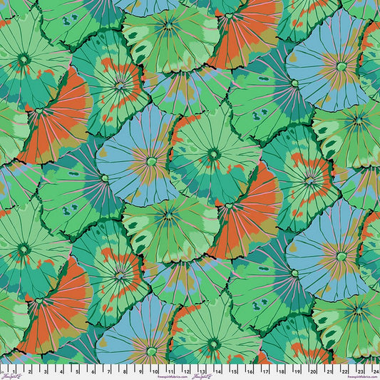 Kaffe Fassett Collective August 2024 - Lotus Leaf in Emerald - Free Spirit