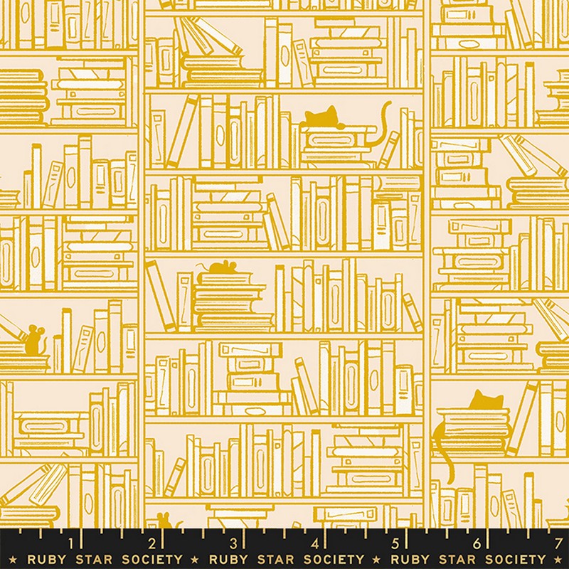 Reading Nook - Library Books in Goldenrod - Sarah Watts - Ruby Star Society