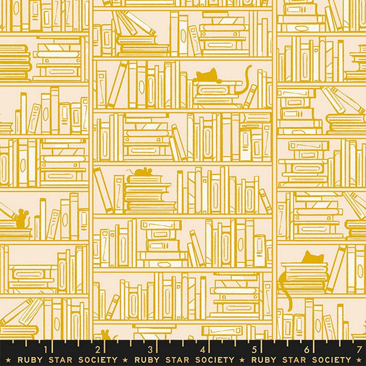 Reading Nook - Library Books in Goldenrod - Sarah Watts - Ruby Star Society