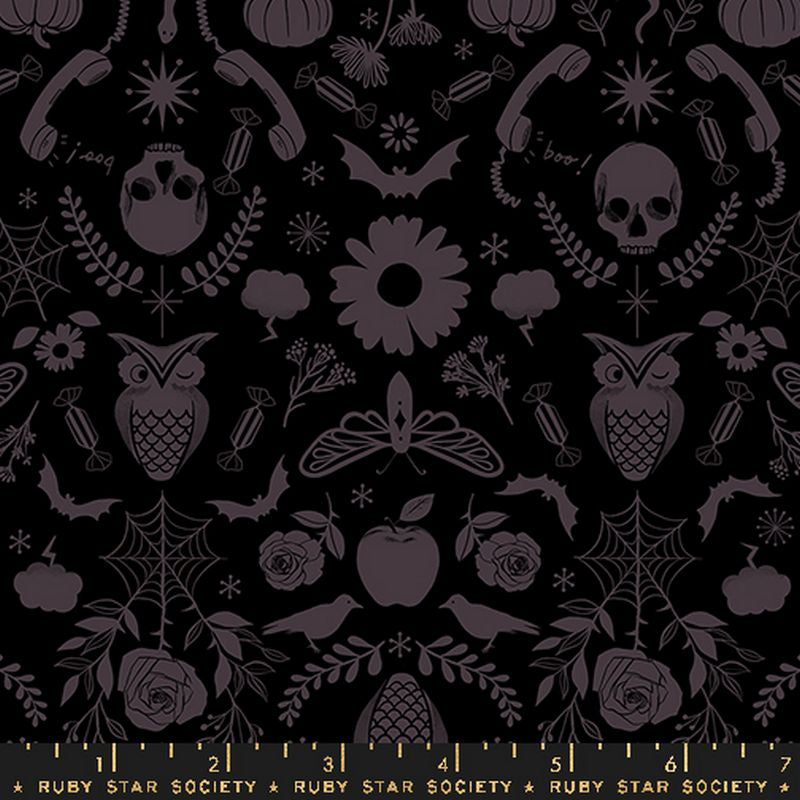 Good Spirits - Creep Damask in Black - Ruby Star Collaborative