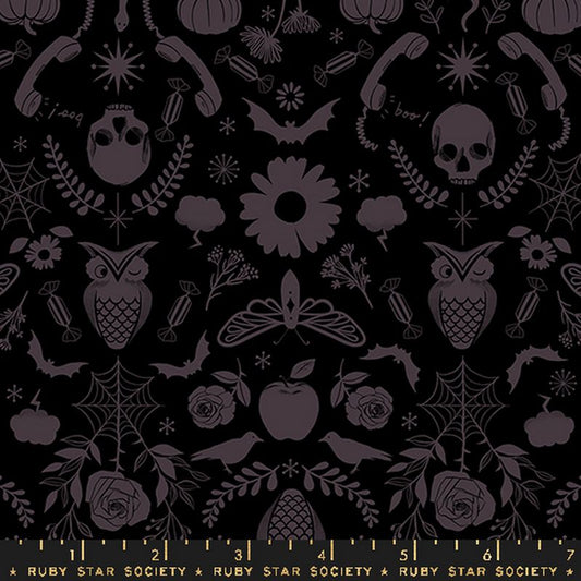 Good Spirits - Creep Damask in Black - Ruby Star Collaborative