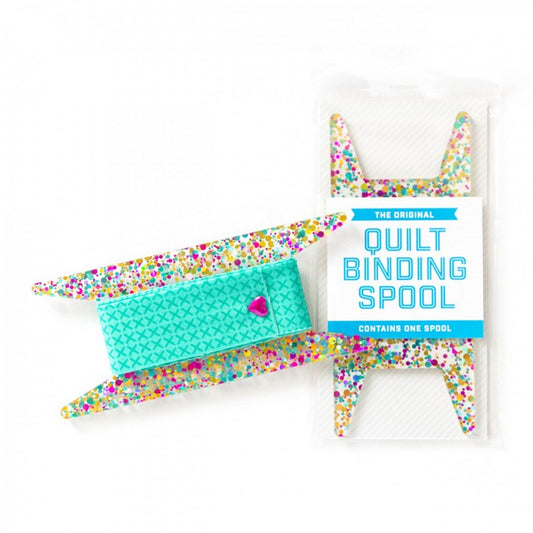 The Original Quilt Binding Spool - Teal Pink & Gold Glitter - Stitch Supply Co