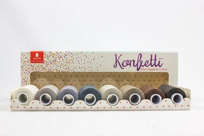 Konfetti 8 Pack - Sand and Seaglass - Cotton 50wt 547yd (500m) - WonderFil Specialty Threads