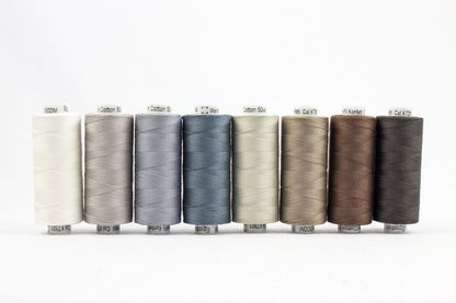 Konfetti 8 Pack - Sand and Seaglass - Cotton 50wt 547yd (500m) - WonderFil Specialty Threads