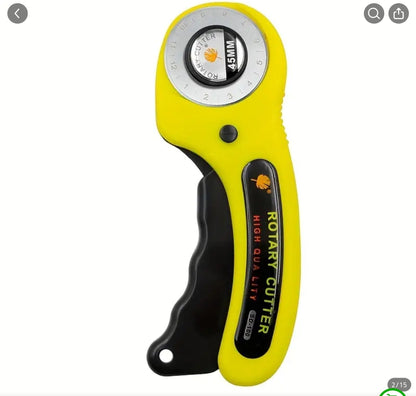 DOOR CRASHER! Basic Ergonomic 45mm Rotary Cutter (10 BONUS Blades!)  - Essential Notions