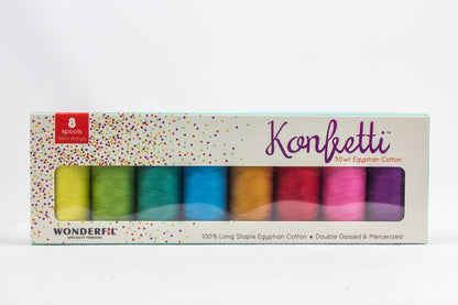 Konfetti 8 Pack - Spectrum - Cotton 50wt 547yd (500m) - WonderFil Specialty Threads