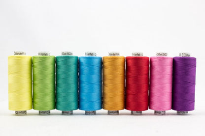 Konfetti 8 Pack - Spectrum - Cotton 50wt 547yd (500m) - WonderFil Specialty Threads