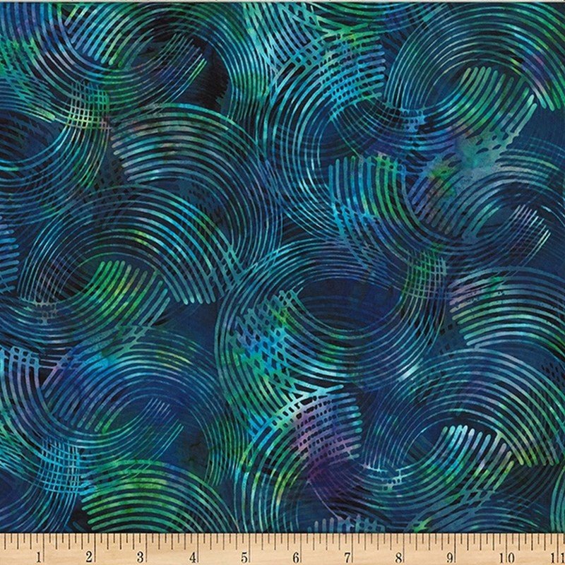 Bali Batiks - Fresh Meadow W2572-295 in Hummingbird - Hoffman Fabrics (Pre-order: Jan 2025)