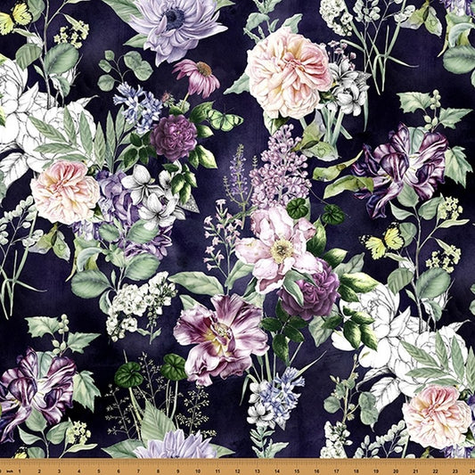 Botanical Charm - Violet W5369-81 - Hoffman Fabrics (Pre-order: Oct 2024)