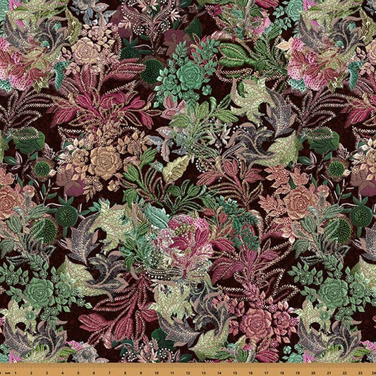 Botanical Charm - Mulberry W5370-478 - Hoffman Fabrics (Pre-order: Oct 2024)