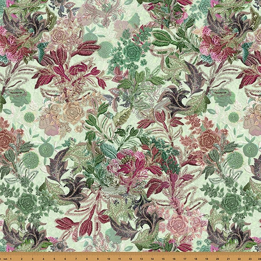 Botanical Charm - Mint W5370-74 - Hoffman Fabrics (Pre-order: Oct 2024)