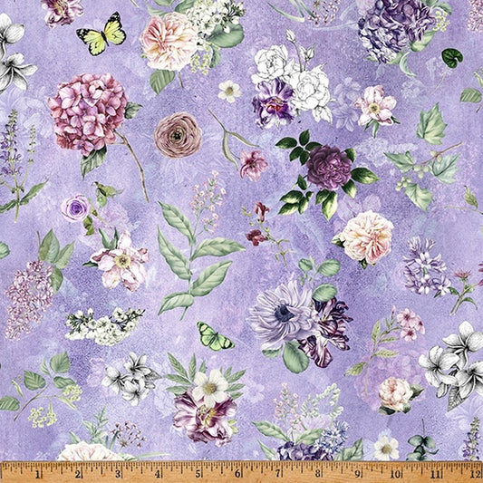 Botanical Charm - Lavender W5372-70 - Hoffman Fabrics (Pre-order: Oct 2024)