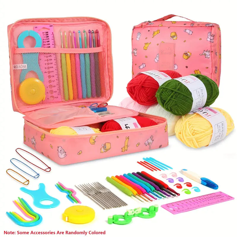 58 Piece Crochet Kit with Travel Case - Essential Notions