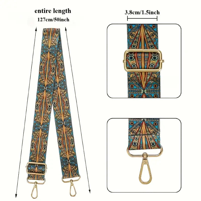 Boho Chic Nylon Adjustible Shoulder Strap - (50")