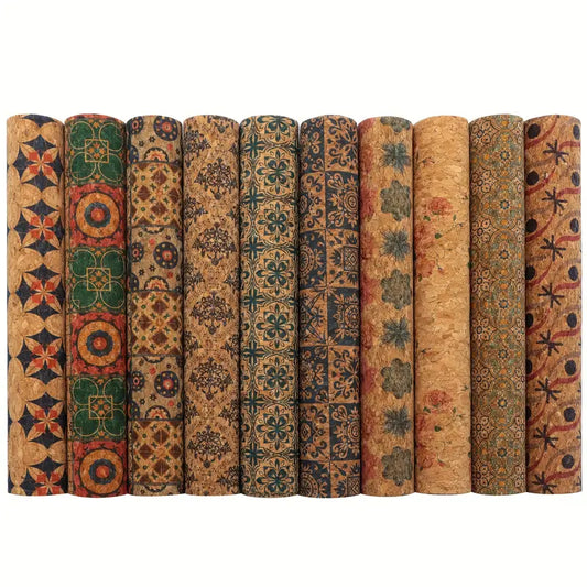 Faux Leather - Floral Cork (10pc) (7.7" x 12.9") (Pre-order: Apr 2025)