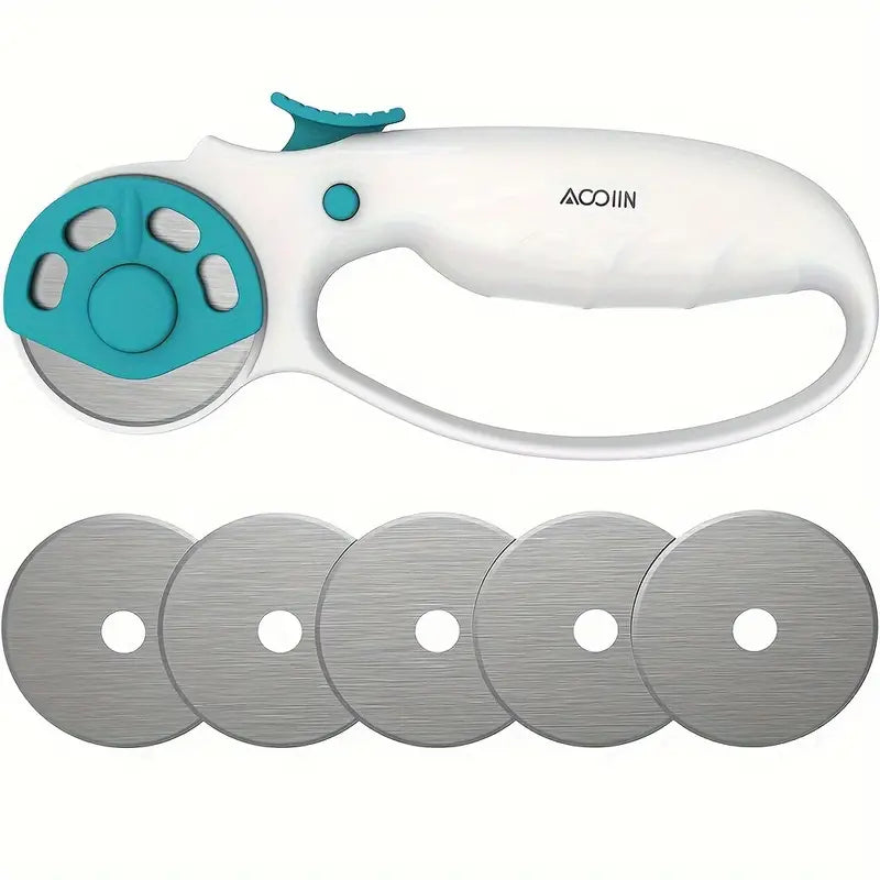 Ergonomic 45mm Rotary Cutter (With 6 FREE Blades!) - Essential Notions