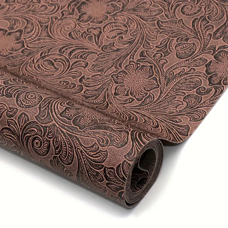 Faux Leather (Textured) Roll - Floral Swirl (12" x 55") - Essential Notions