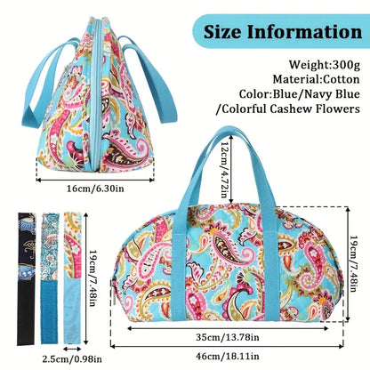 Premium Quilted Iron Carry Case (With Notions Storage) - Floral Birds