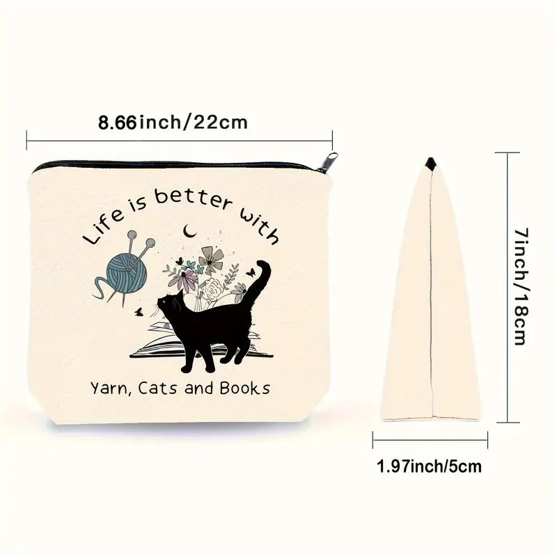 Sew n' Stash Bag - Life is Better With Cats