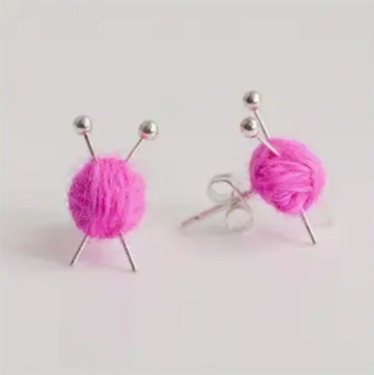 Cute Yarn Ball Earrings - Essential Notions